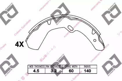 Комлект тормозных накладок DJ PARTS BS1106